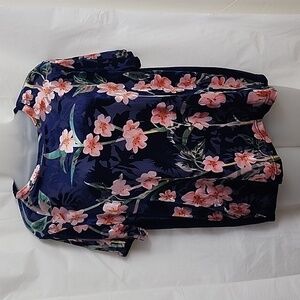 ZARA TRAFALUC stunning velvet floral blouse size MEDIUM (Autumn/winter 17 18)
